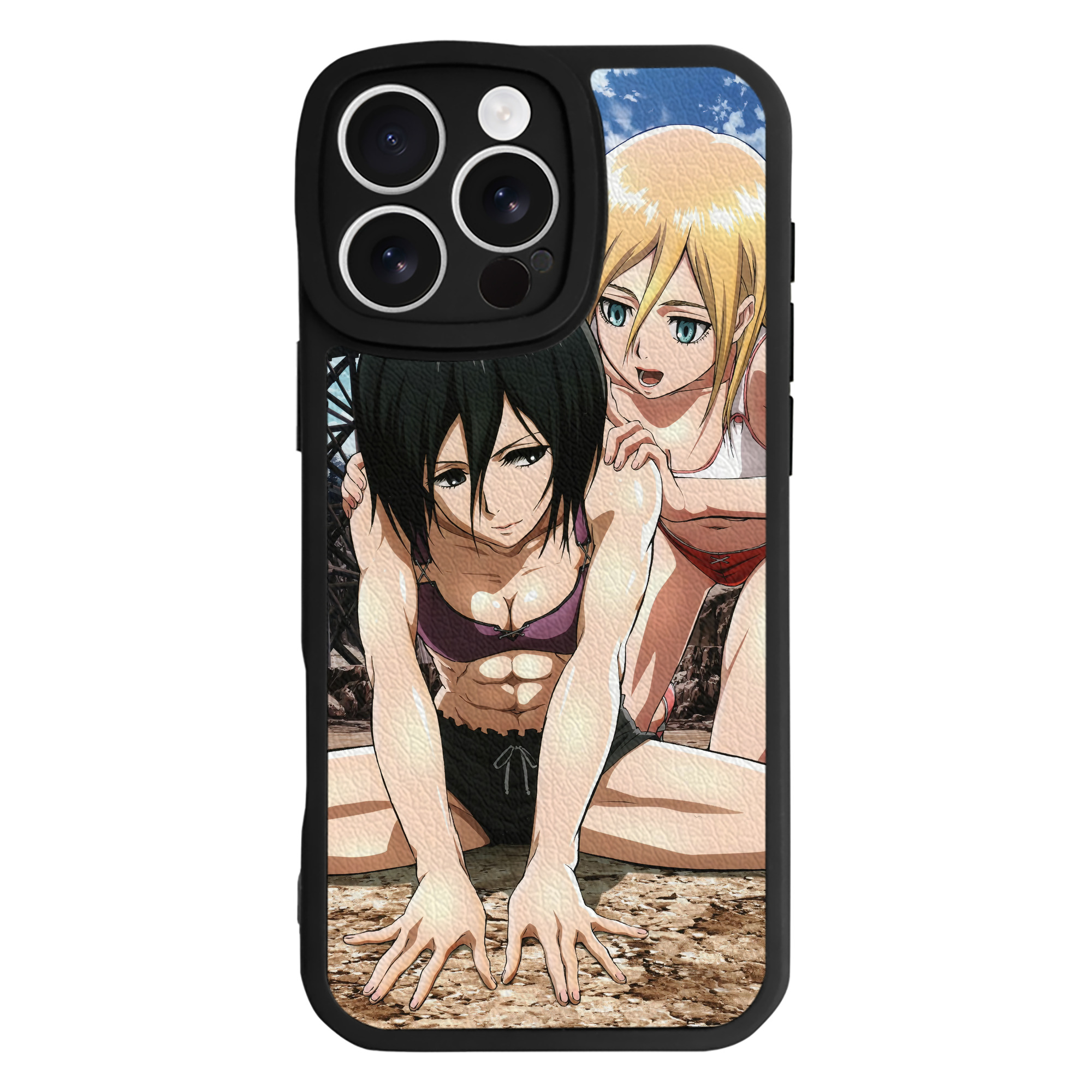 （画像用） 進撃の巨人 Attack on Titan 【iPhone 16シリーズ対応】シリコンスマホケース（レザー調） 材質：シリコン